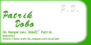 patrik dobo business card